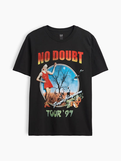 Siyah No Doubt Relaxed Grafik Baskılı T-shirt