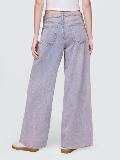 Gri Mid Rise Ultrasoft Baggy Jean Pantolon