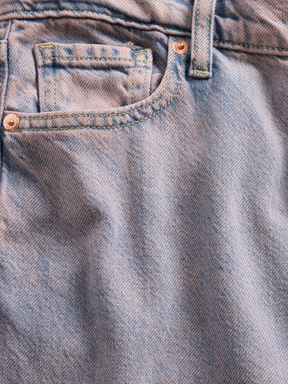 Gri Mid Rise Ultrasoft Baggy Jean Pantolon