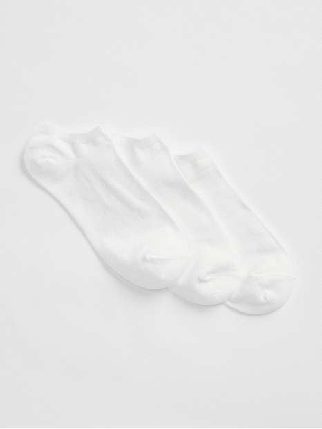 Beyaz Basic Ankle 3'lü Çorap Seti