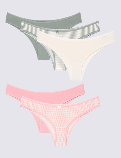 5'li Cotton Lycra® Brazilian Külot Seti