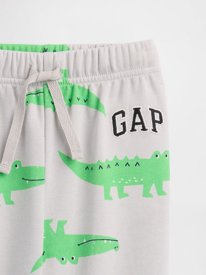 Gri Relaxed Logo Pull-on Fransız Havlu Kumaş Jogger Eşofman Altı