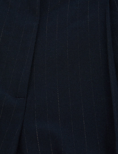 Yüksek Bel Pile Detaylı Wide Leg Pantolon