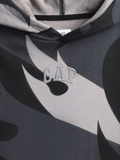 Gri Relaxed Gap Logo Kapüşonlu Sweatshirt