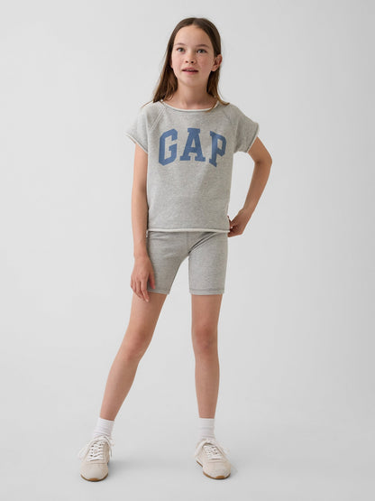 Gri Vintagesoft Terry Raglan Grafik Baskılı Sweatshirt