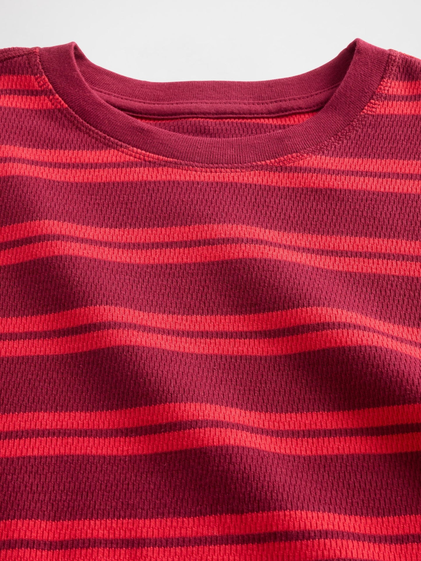Çizgili Waffle T-shirt