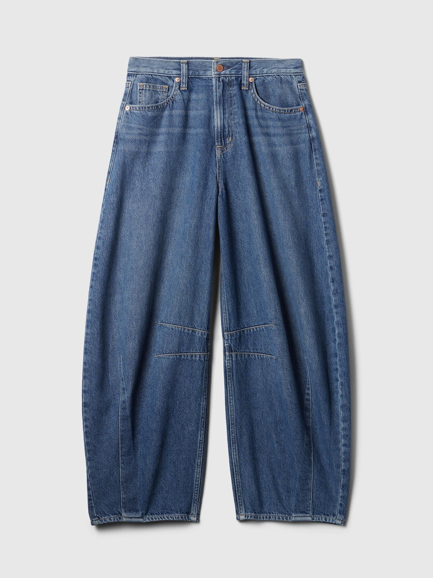 Koyu Mavi High Rise Horseshoe Jean Pantolon