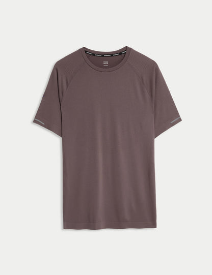 Yuvarlak Yaka Dikişsiz Antrenman T-shirt