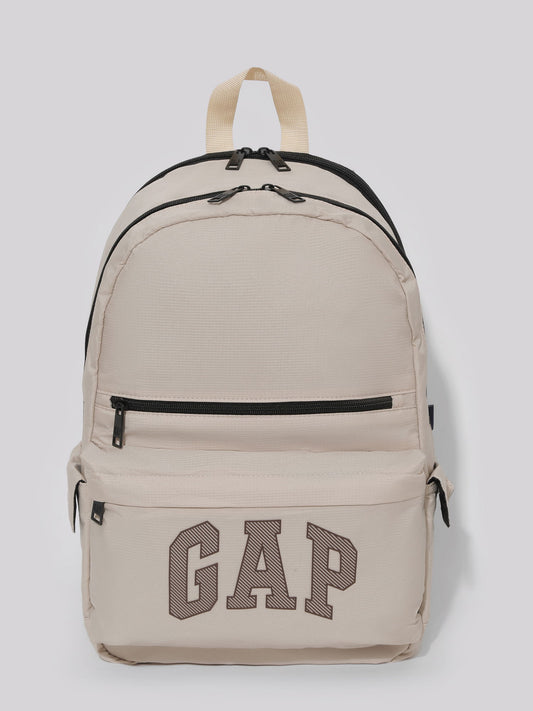 Bej Gap Logo Çift Bölmeli Sırt Çantası