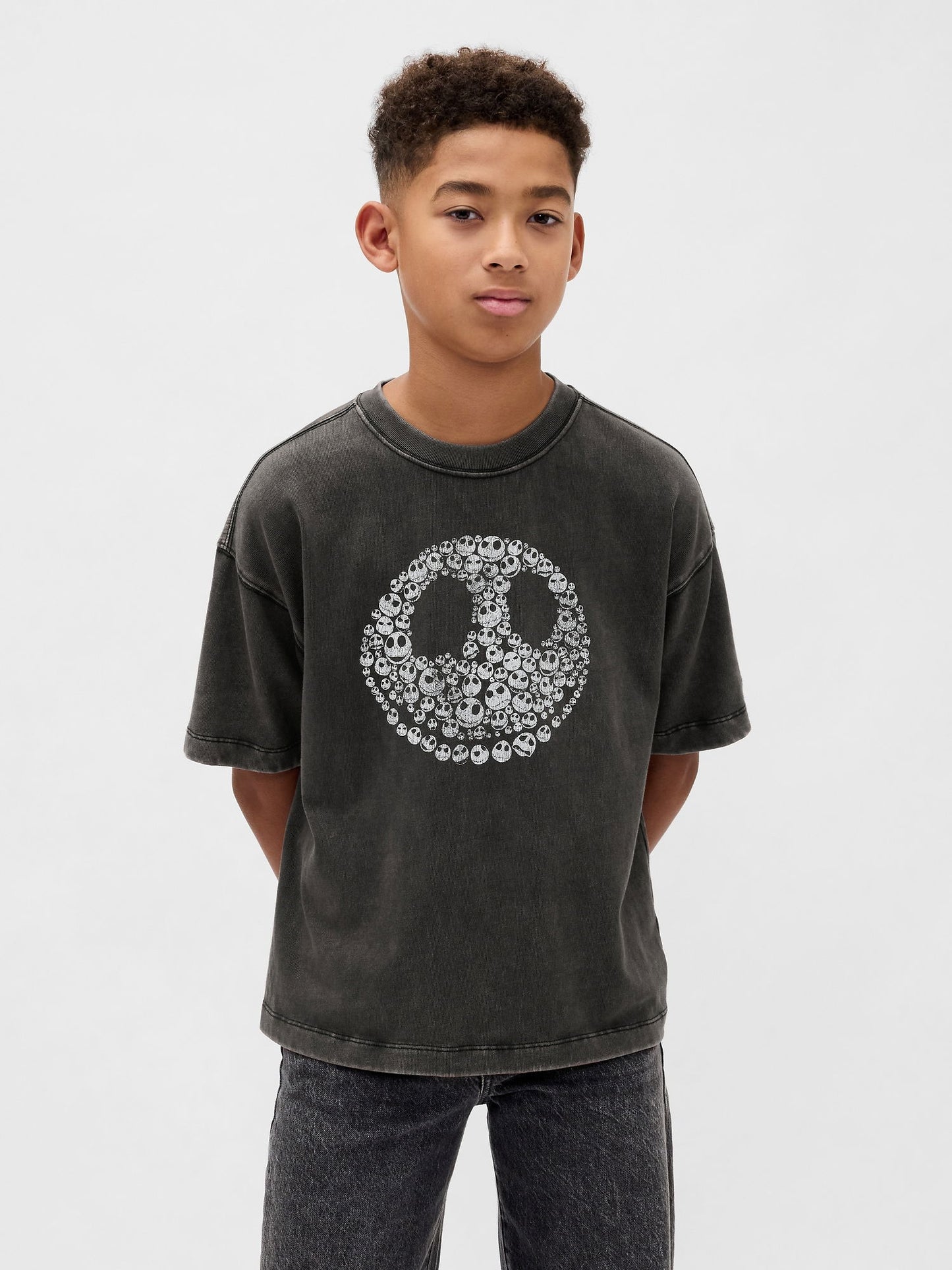 Siyah Gap × Disney Tim Burton’s The Nightmare Before Christmas Skull T-shirt