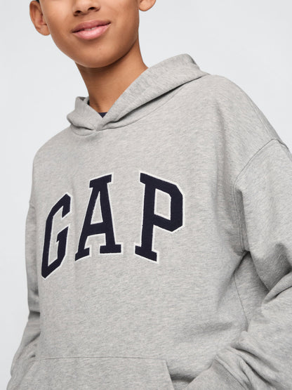 Gri Gap Logo Relaxed Havlu Kumaş Sweatshirt