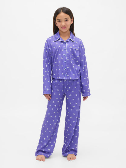 Mor Geri Dönüştürülmüş Pijama Takımı