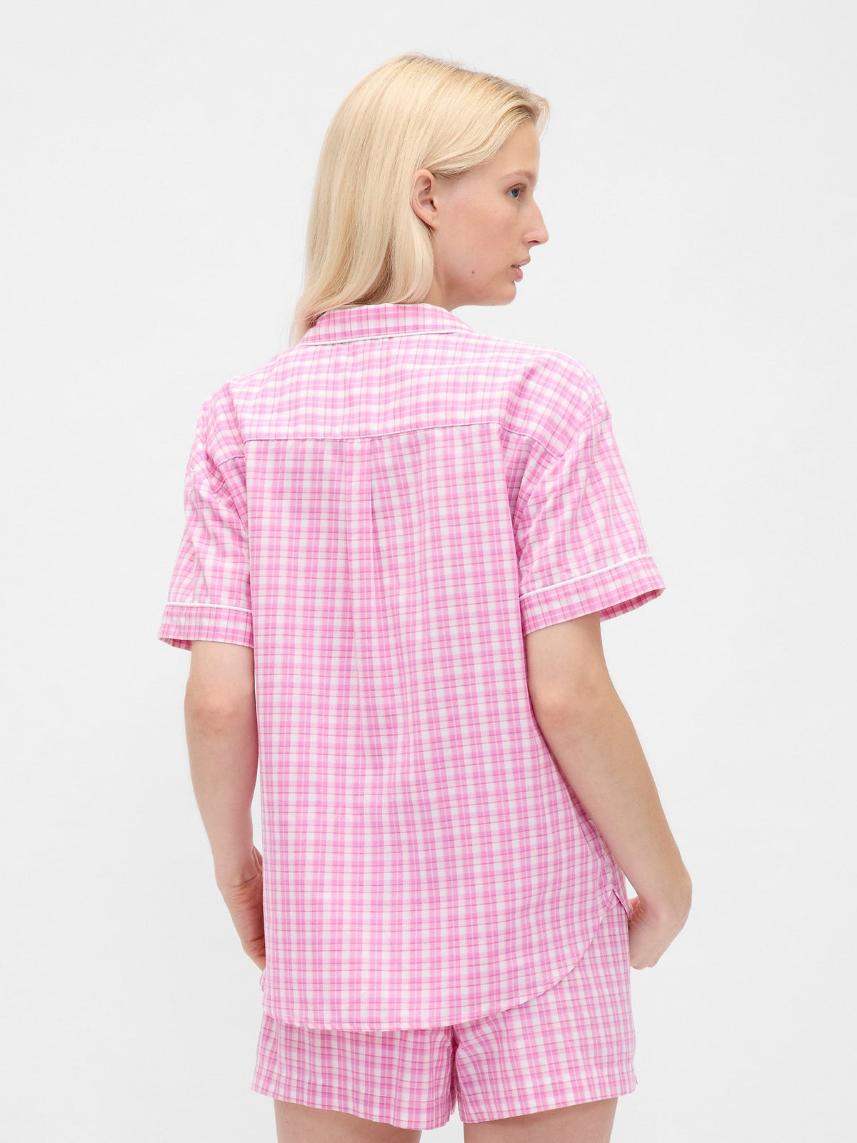 Pembe Poplin Pijama Üstü