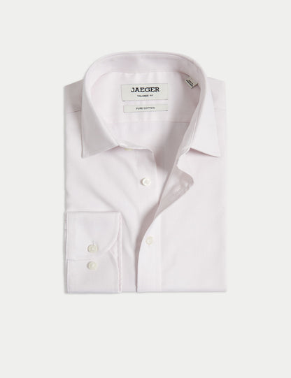 Tailored Fit Lüks Pamuklu Dokulu Gömlek