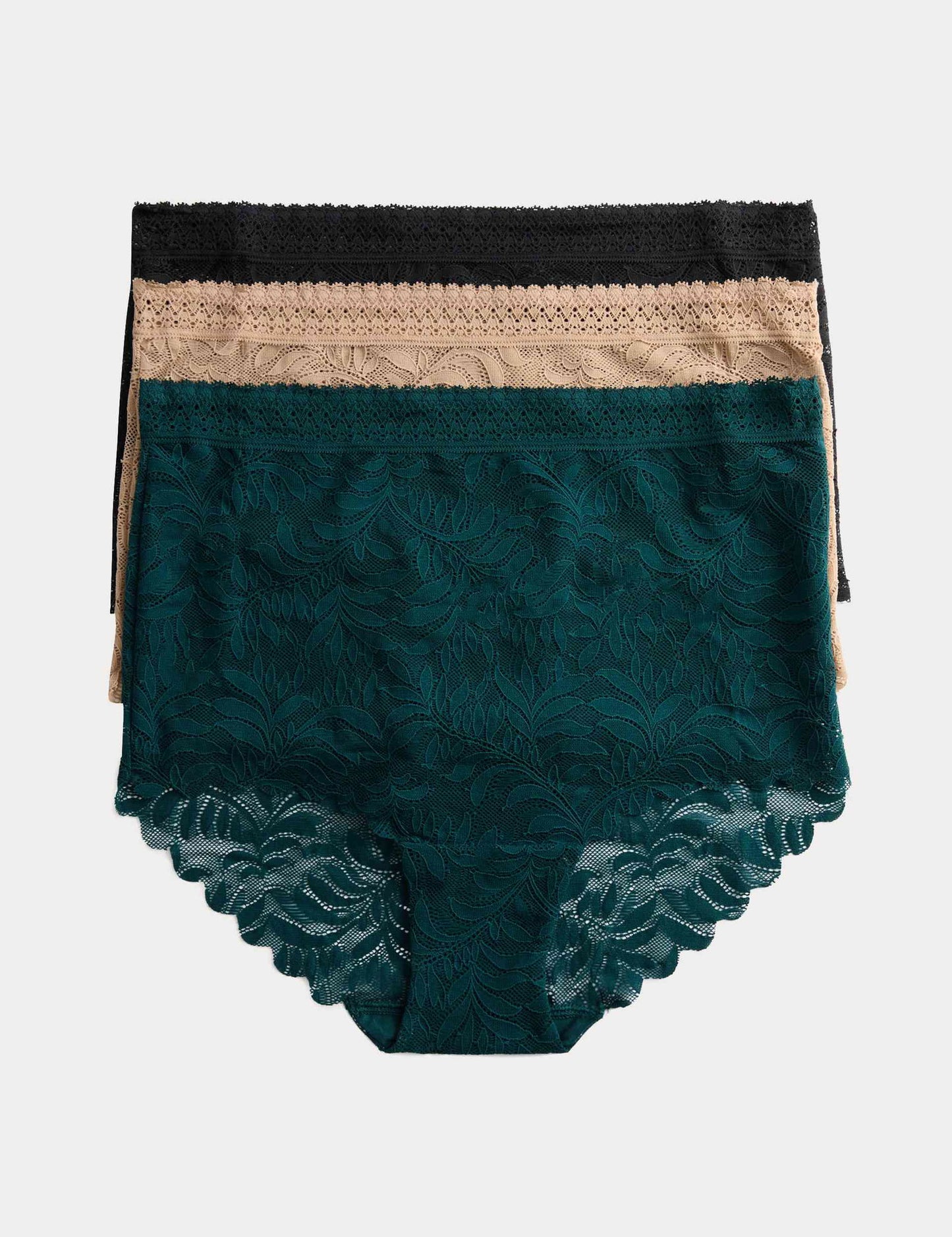 3'lü Flexifit:trade_mark: Dantel Full Brief Külot Seti