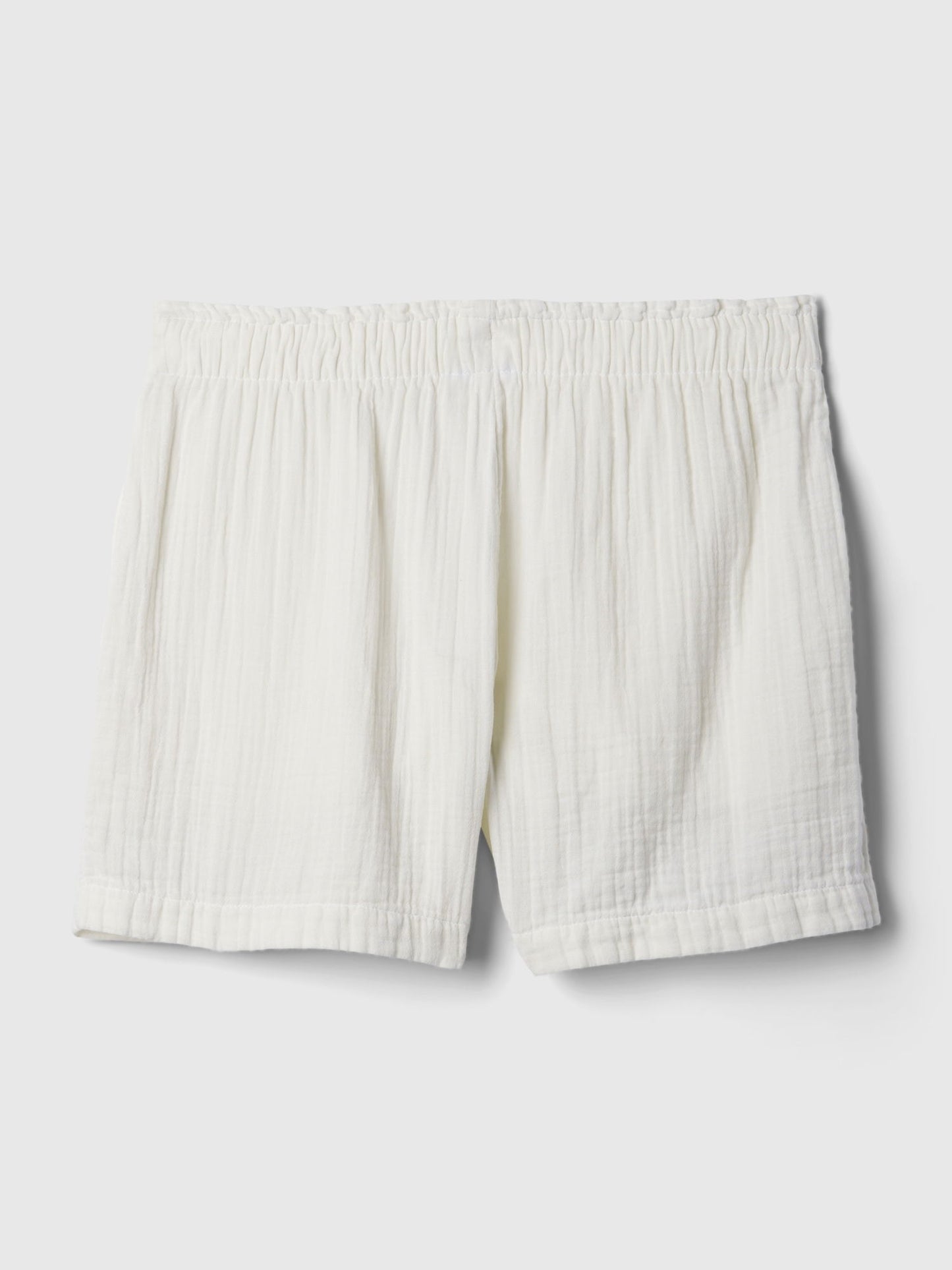 Kırık Beyaz Crinkle Gauze Pull-on Şort