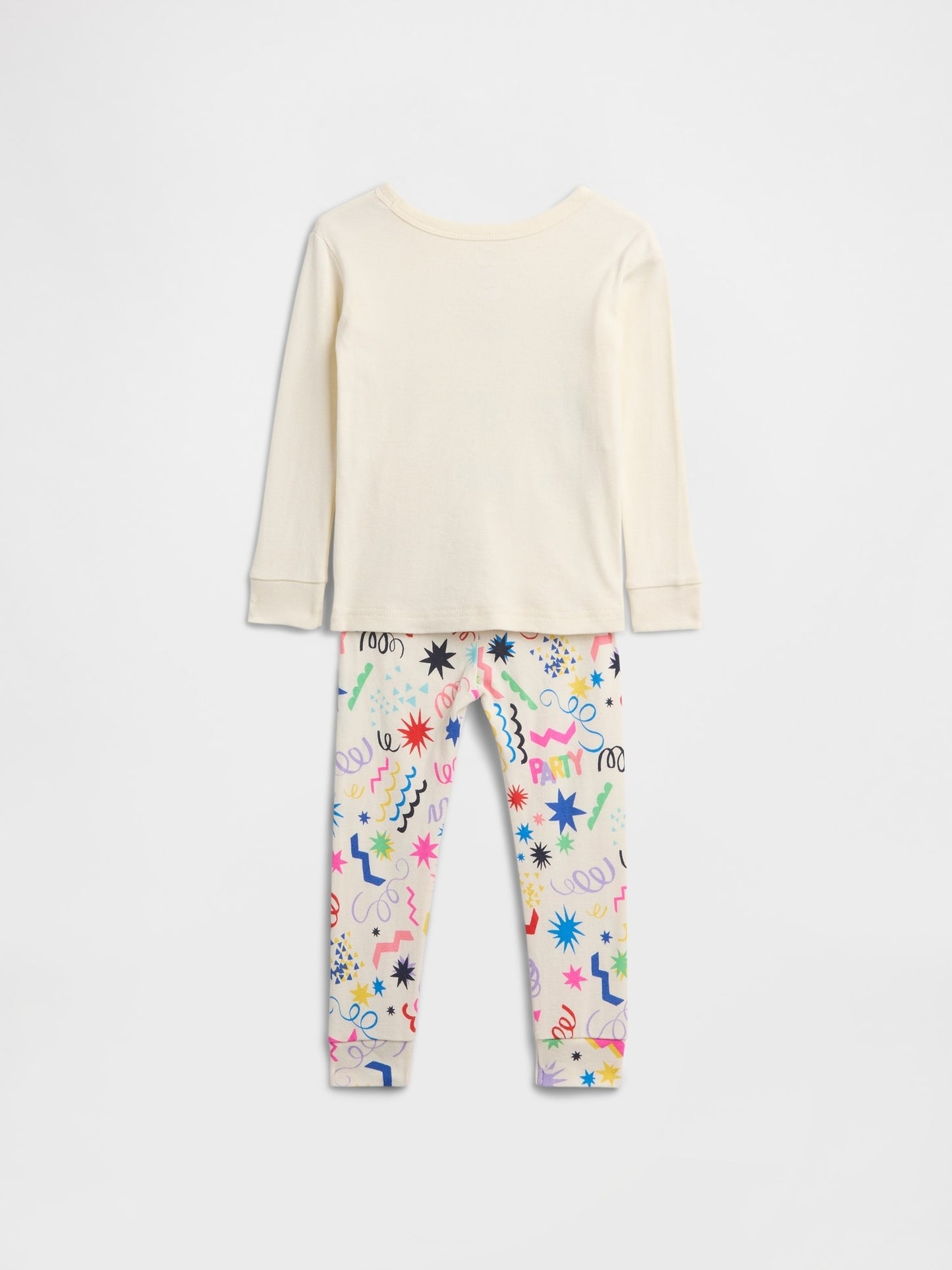 Kırık Beyaz %100 Organik Pamuk Grafik Baskılı Pijama Seti