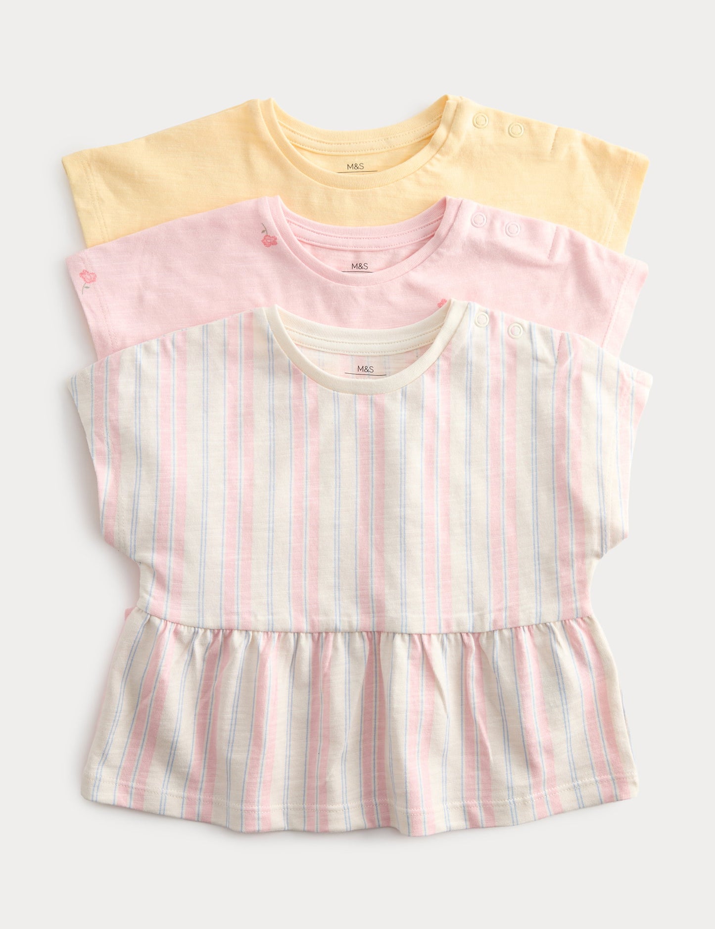 3'lü Pamuklu T-shirt