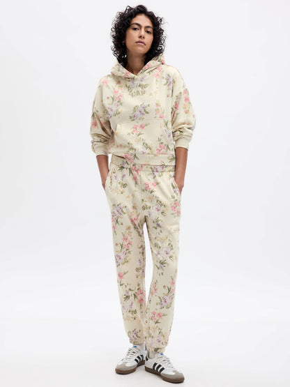 Bej Gap × Loveshackfancy Çiçek Desenli Jogger Eşofman Altı