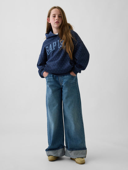 Lacivert Vintagesoft Oversized Logo Sweatshirt