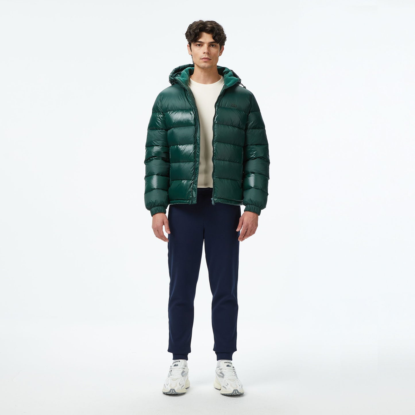 Lacoste Erkek Kapüşonlu Koyu Yeşil Mont