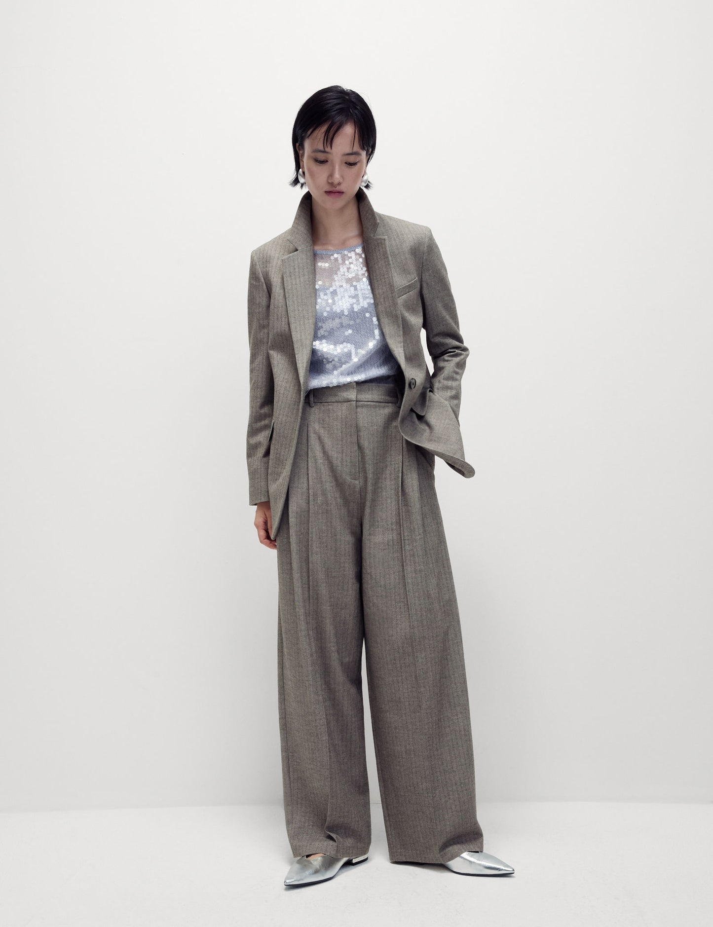 Yüksek Bel Wide Leg Pantolon