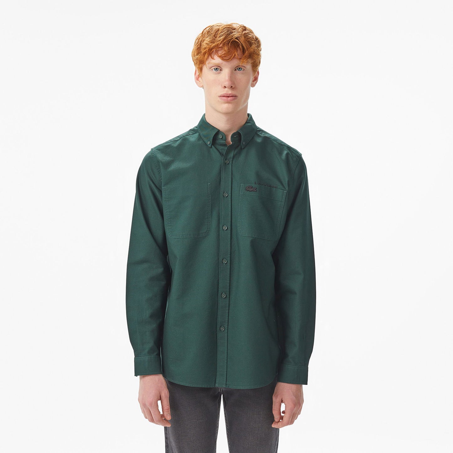 Lacoste Erkek Regular Fit Düğmeli Yaka Yeşil Gömlek