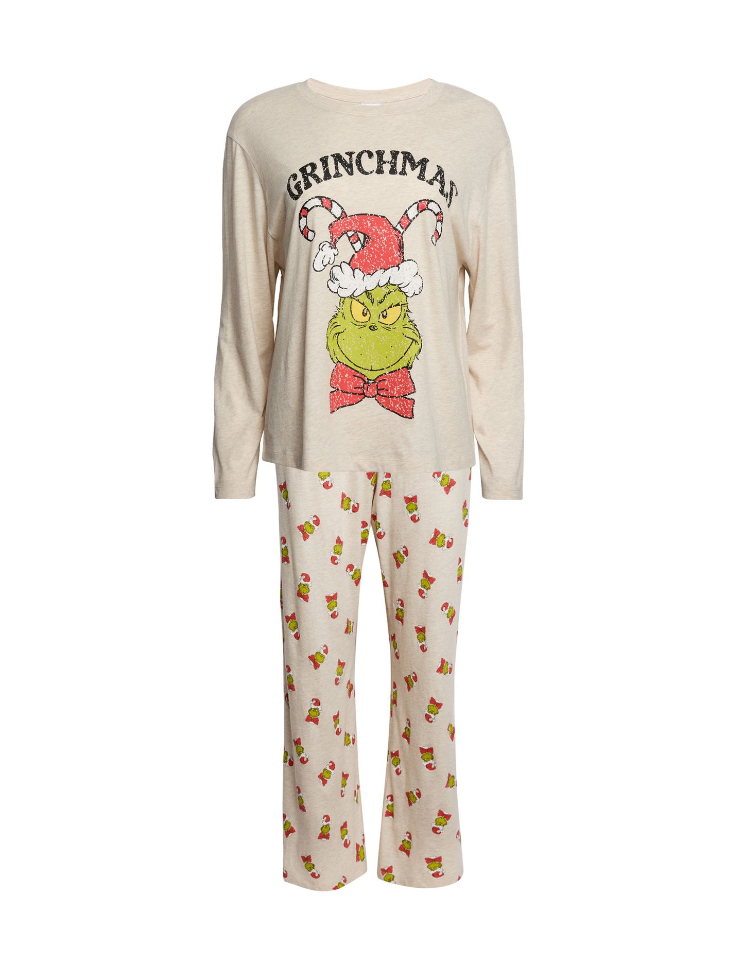 Saf Pamuklu Grinch:trade_mark: Pijama Takımı