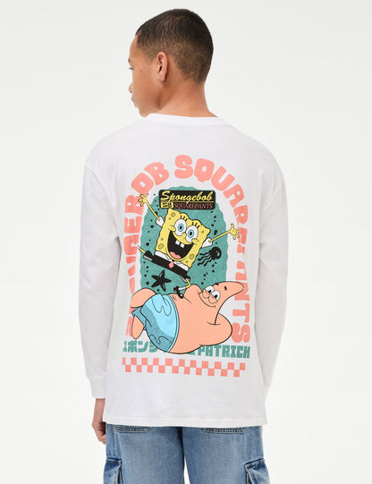 Saf Pamuklu Spongebob Squarepants:trade_mark: Sweatshirt (6-16 Yaş)