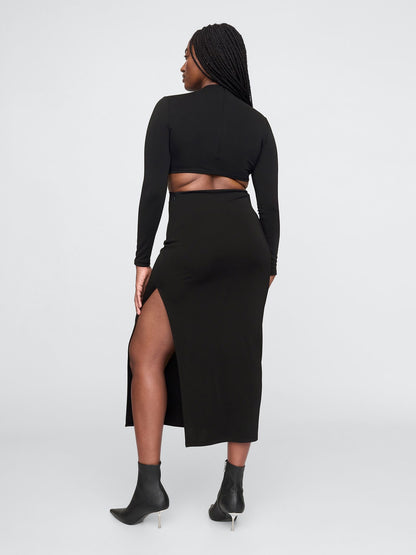 Siyah Gap × Cult Gaia Cutout Midi Elbise