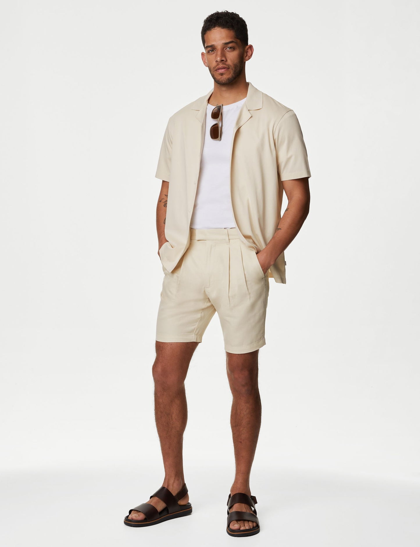 Regular Fit Keten Şort