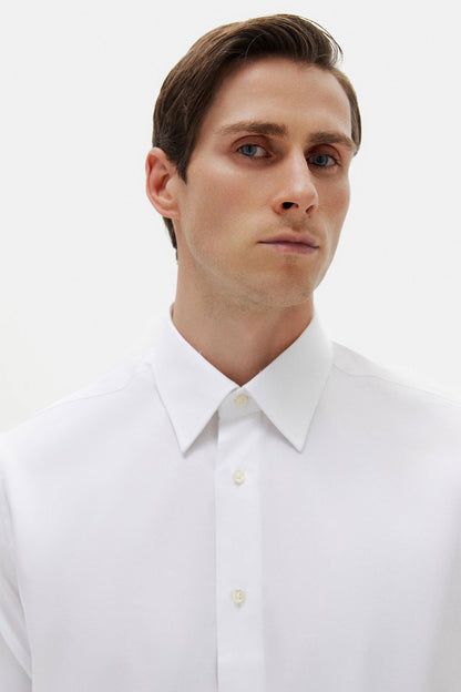 Damat Comfort Beyaz Düz Gömlek