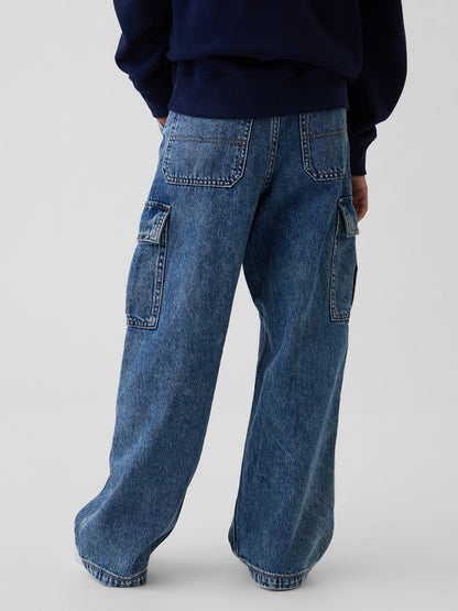 Mavi Baggy Kargo Jean Pantolon