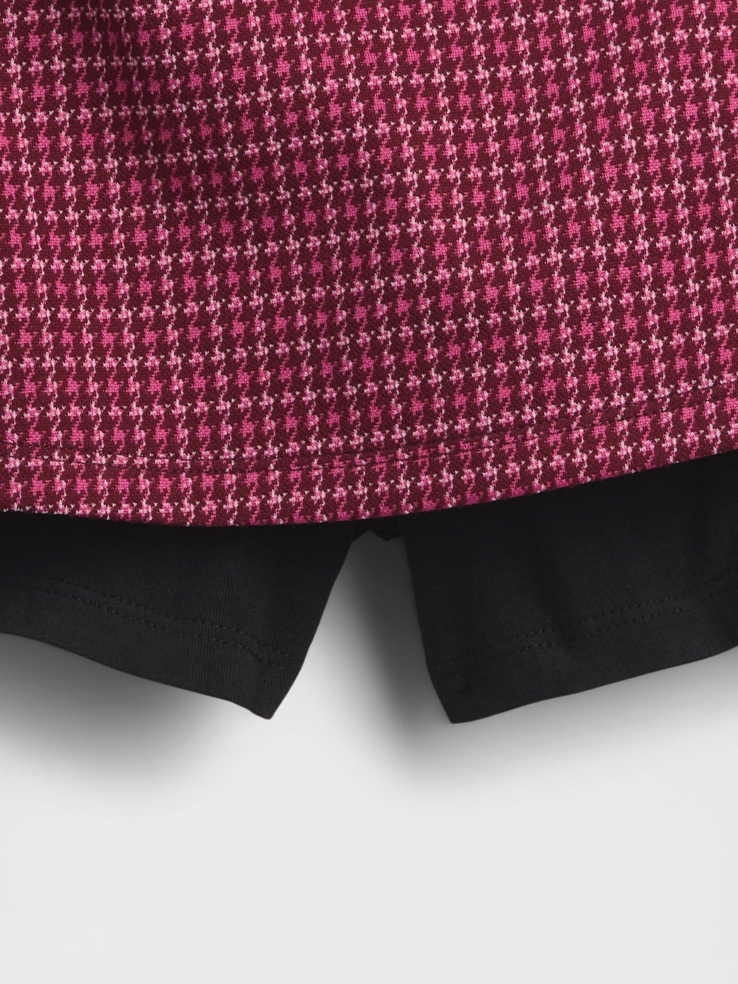 Bordo Pull-on Pileli Şort Etek