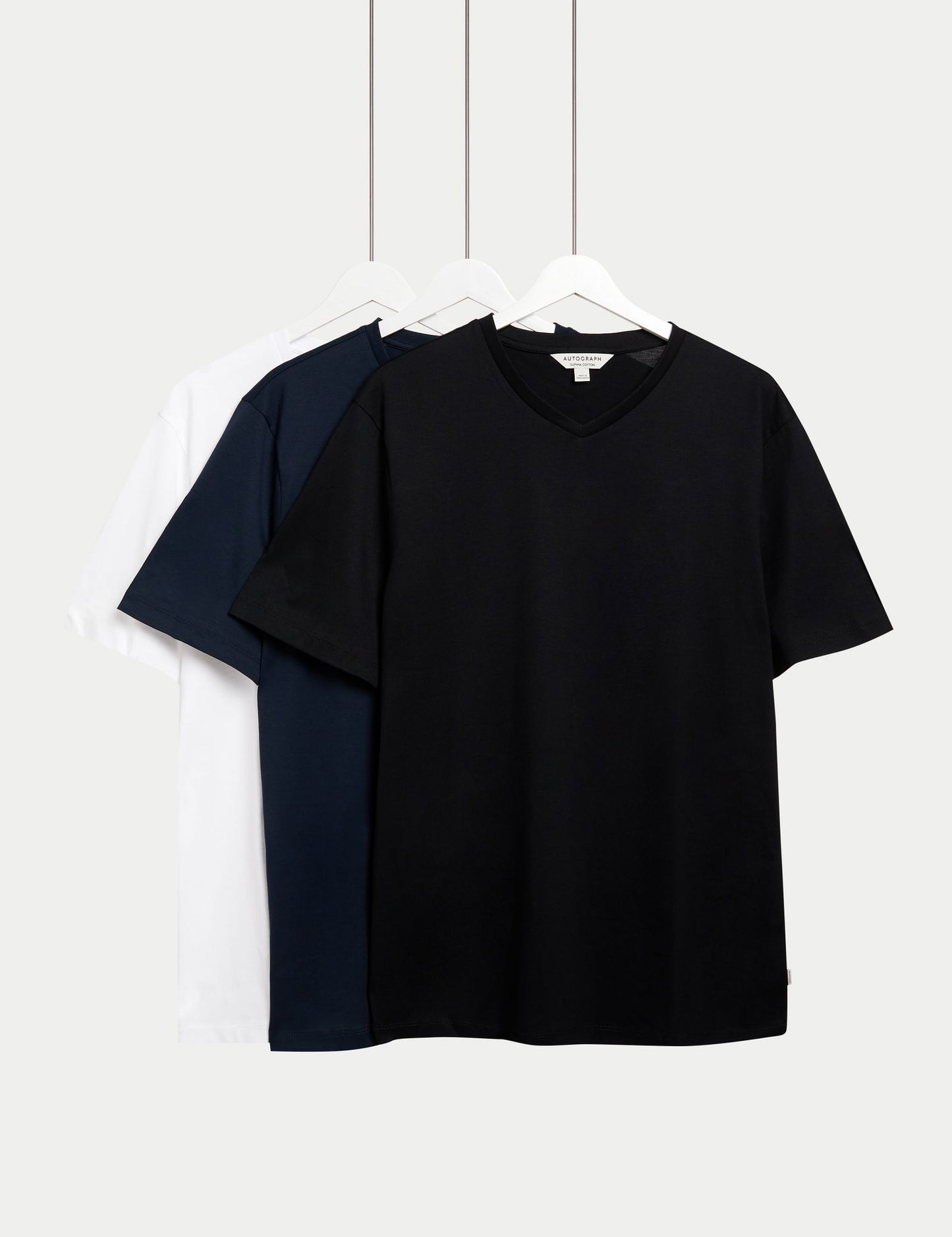 3'lü Supima® Pamuklu V Yaka T-shirt