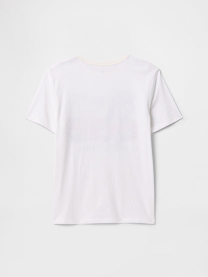 Kırık Beyaz Grafikli T-shirt