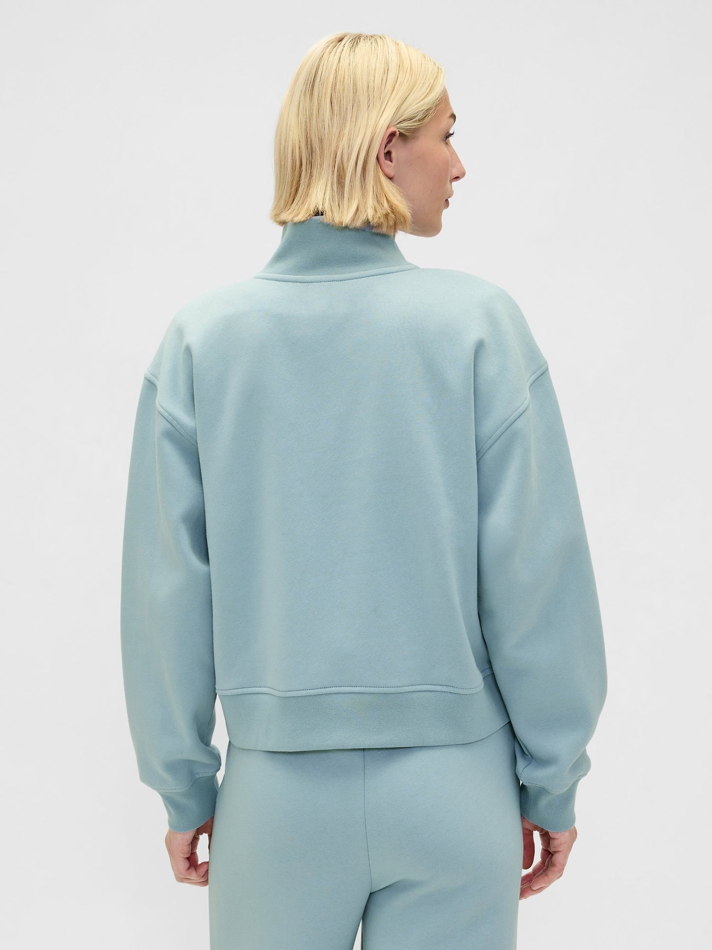 Açık Mavi Vintagesoft 1969 Logo Yarım Fermuarlı Sweatshirt