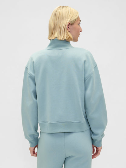 Açık Mavi Vintagesoft 1969 Logo Yarım Fermuarlı Sweatshirt