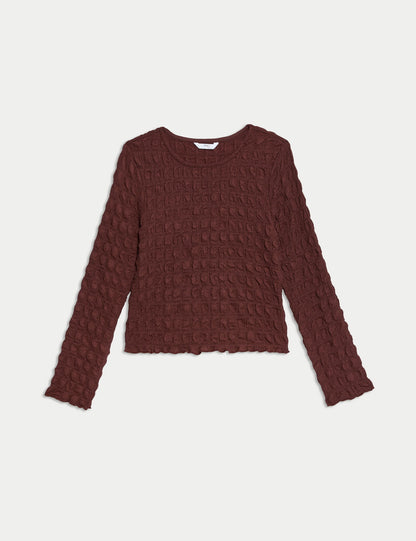 Regular Fit Dokulu Bluz (6-16 Yaş)