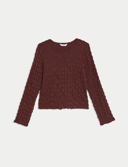 Regular Fit Dokulu Bluz (6-16 Yaş)