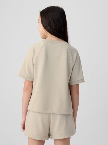 Bej Mini Gap Logo Raglan Sweatshirt