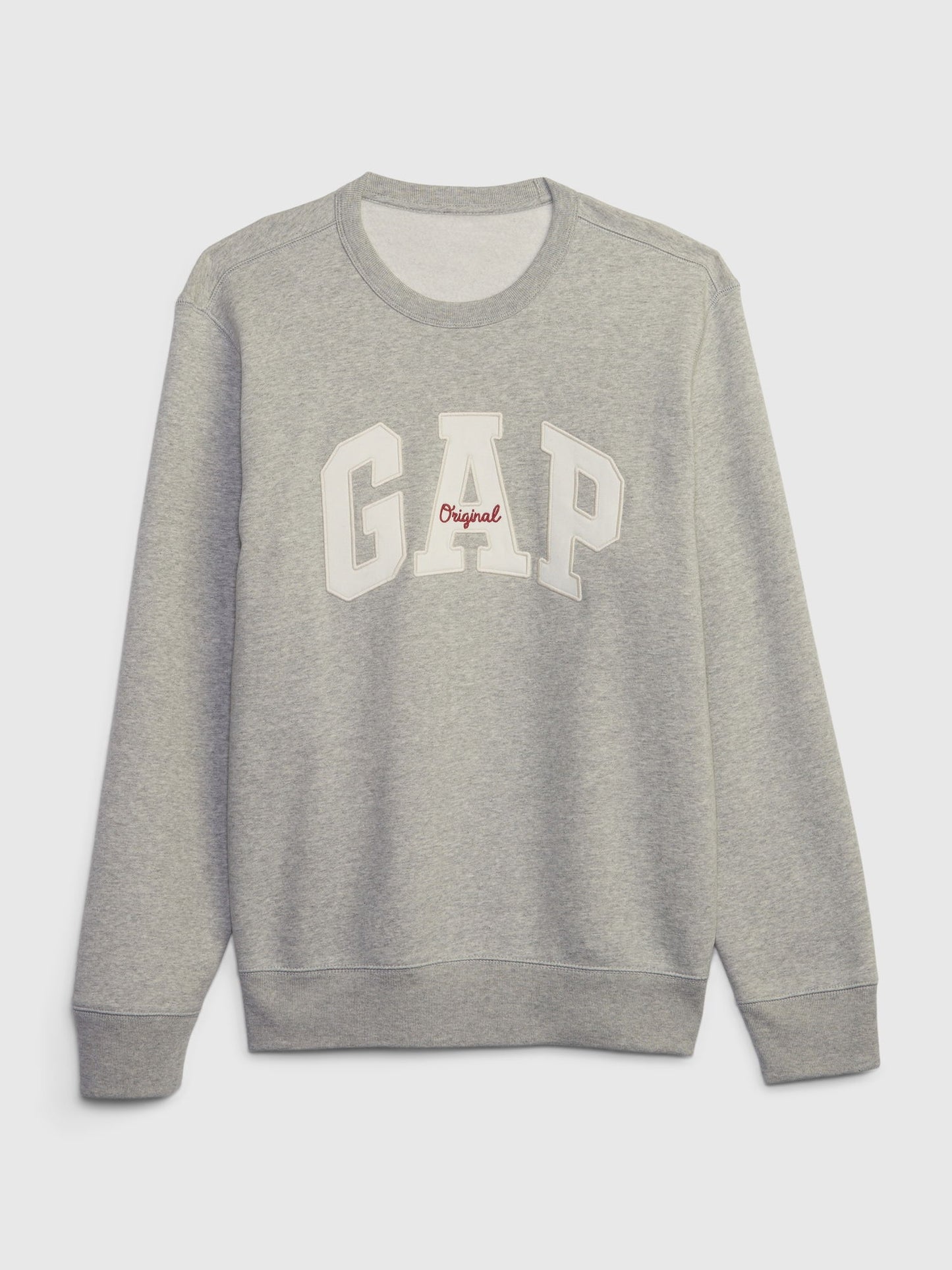 Gri Gap Logo Bisiklet Yaka Sweatshirt