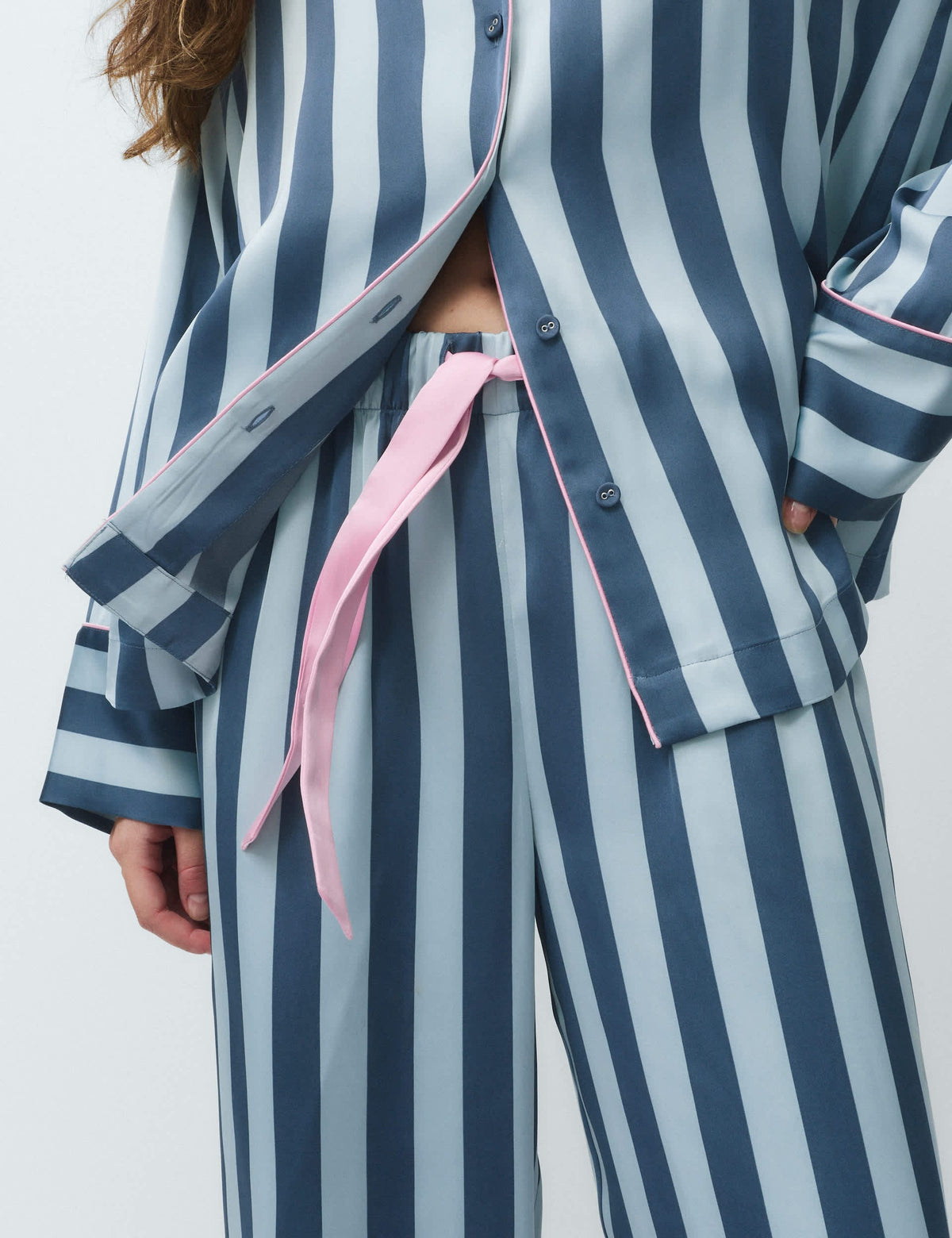 Dream Satin™ Çizgili Saten Pijama Takımı
