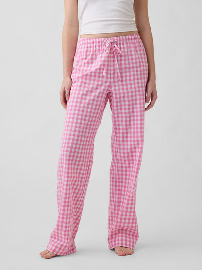 Açık Pembe Poplin Pijama Altı