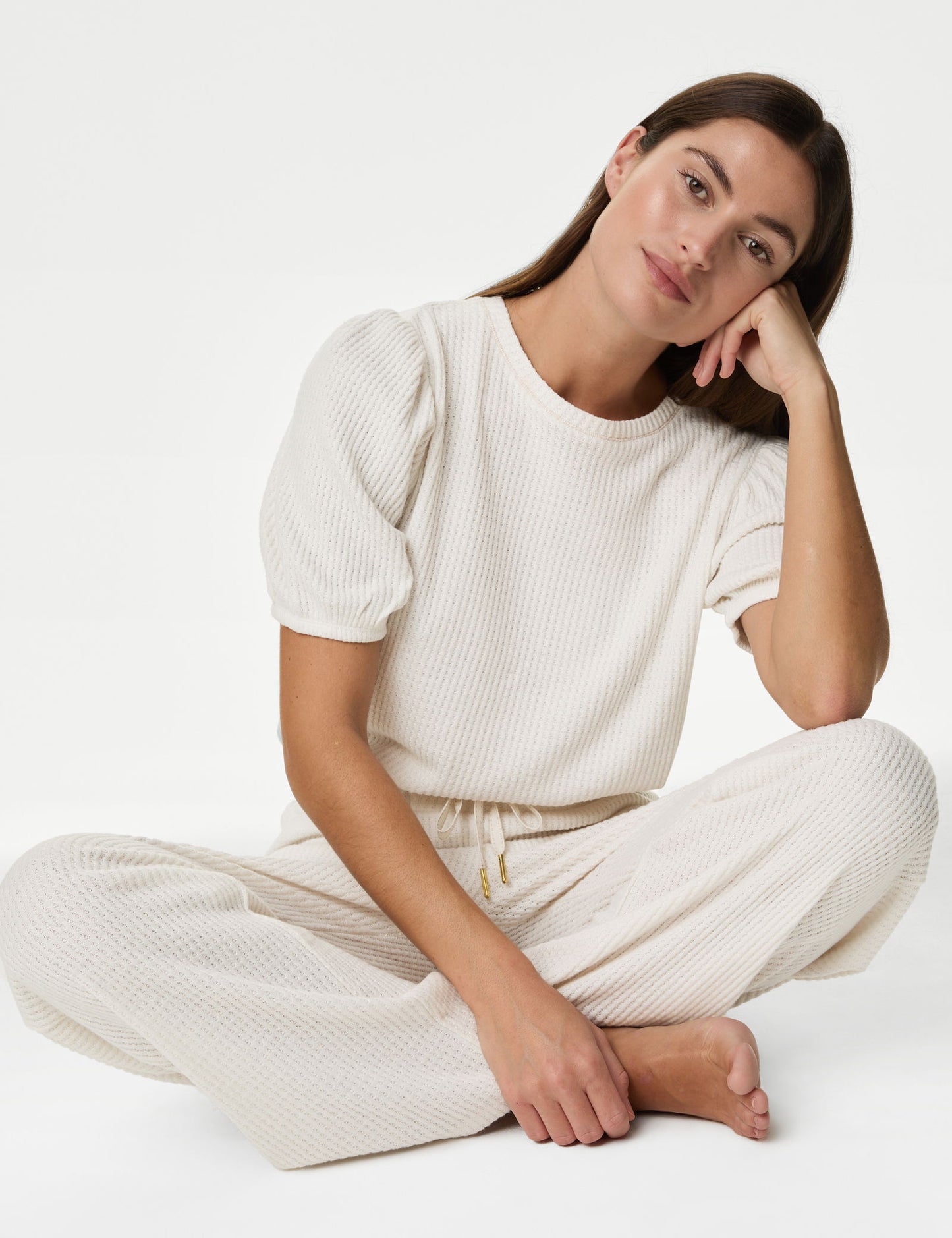 Regular Fit Waffle Pijama Üstü