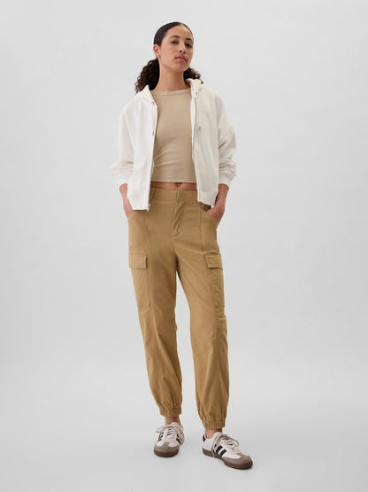 Kahverengi Twill Downtown Jogger Pantolon