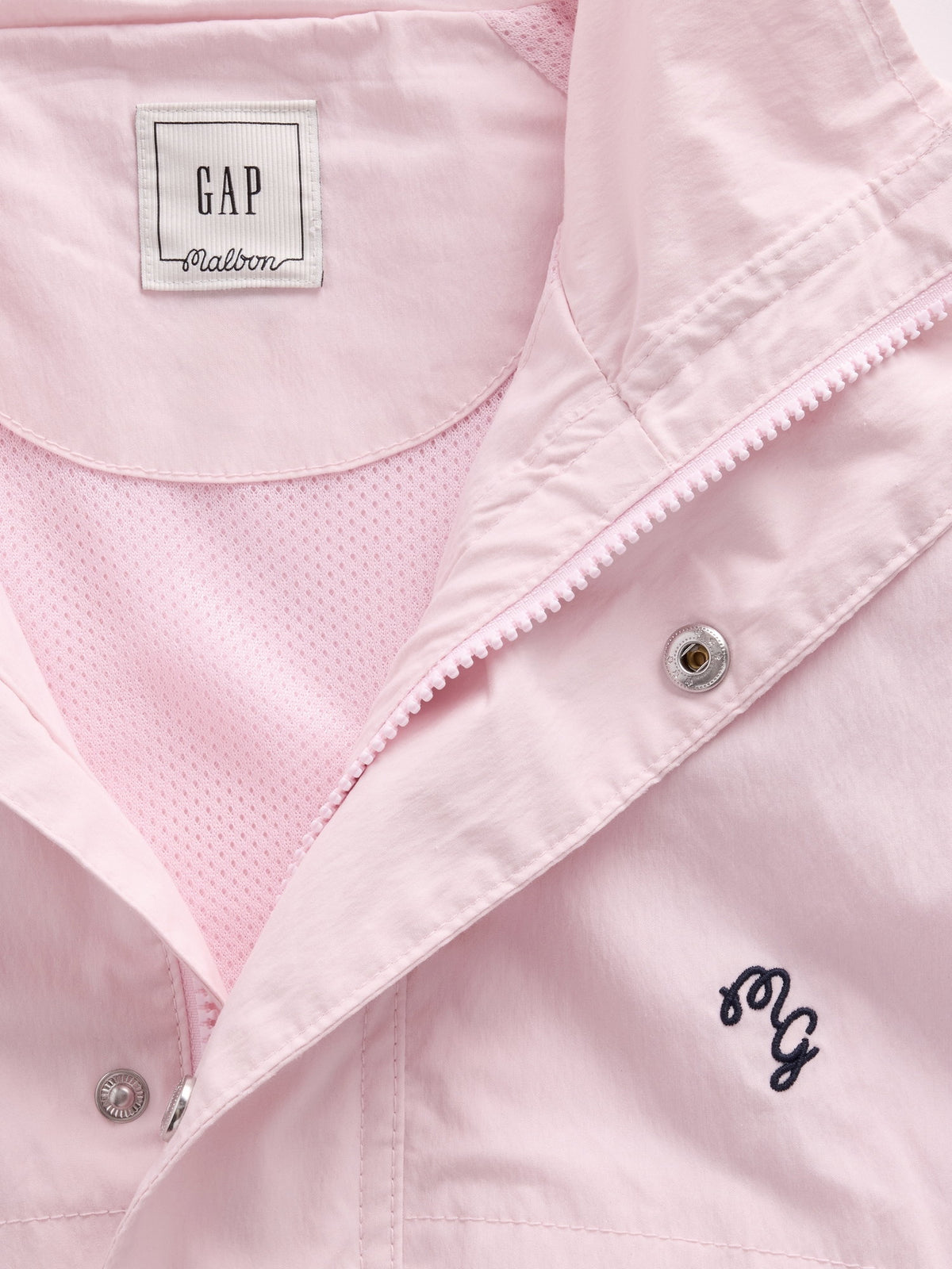 Açık Pembe Gap × Malbon Textured Poplin Anorak Ceket