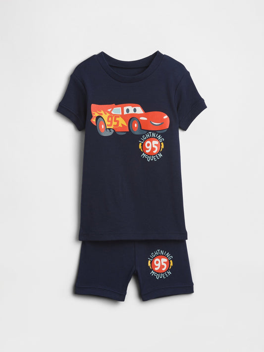 Lacivert Disney Cars %100 Organik Pamuk Pijama Takımı