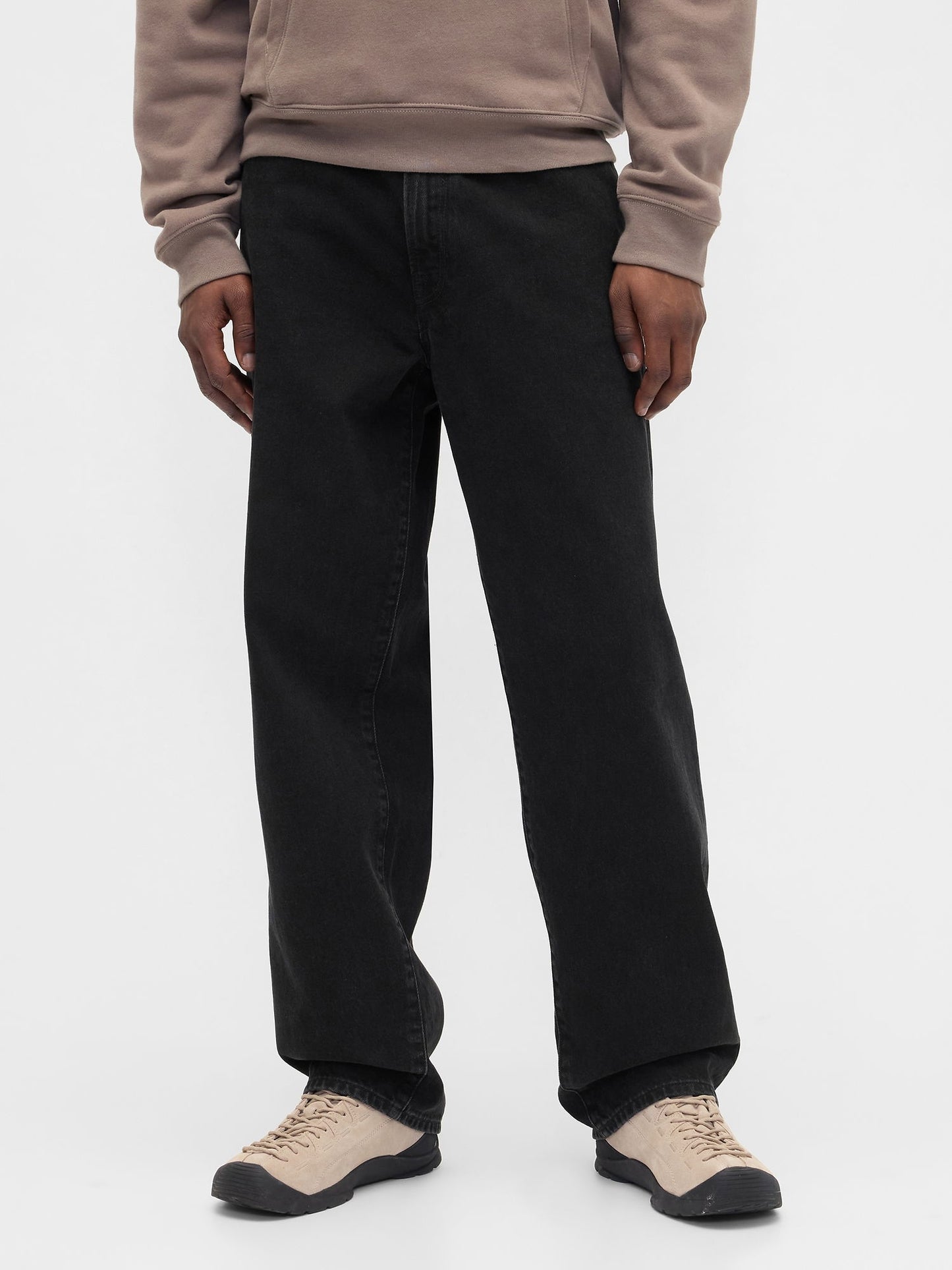 Siyah Baggy Jean Pantolon
