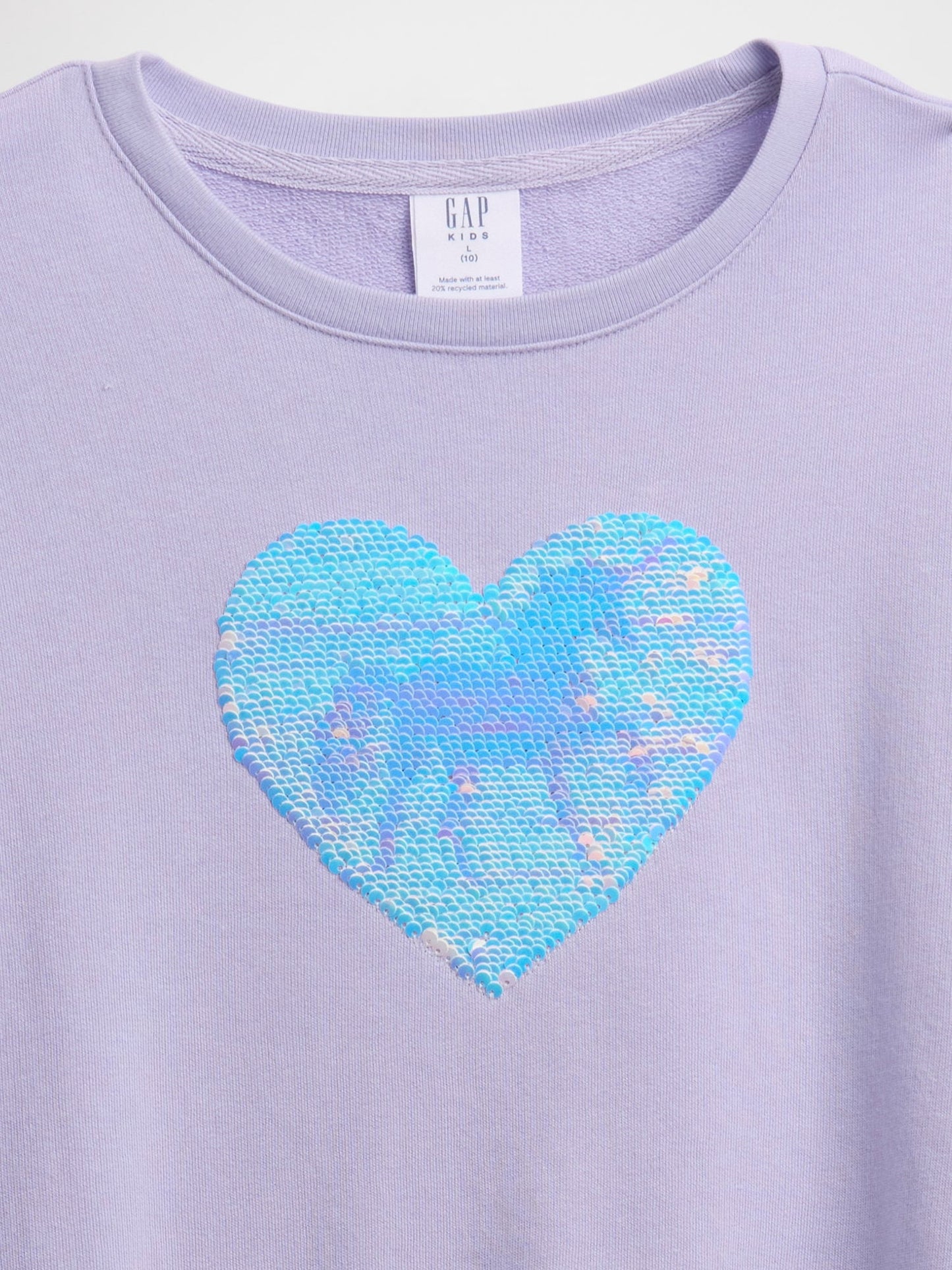 Mor Relaxed Flippy-sequin Grafikli Sweatshirt